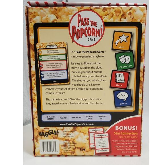 2011 Pass The Popcorn! Trivia Game Family Movie Fun, PRE-OWNED - Picture 3 of 5